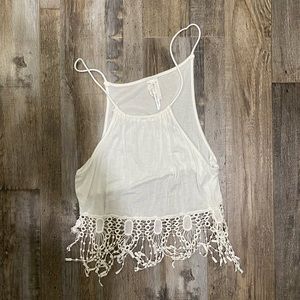 Lace dangly tank top!
